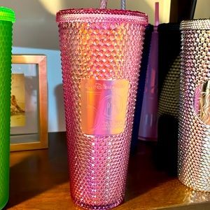 Pink 50Th Disney Studded Starbucks Cup